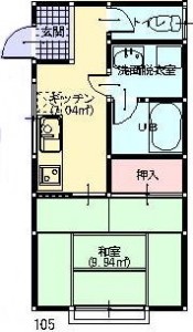 平面図　ディーセントハイム105　カラー