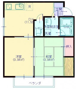 平面図　シャロン 105205 カラー