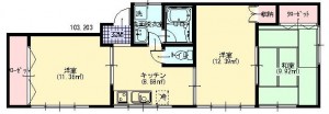 平面図　パルテール　103